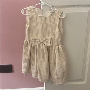 Carter's Textured Cream Bow Dress